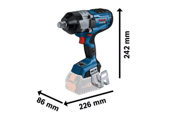 GDS 18V-1600 HC Professional 06019M1002 ქანჩდამჭერი 18 ვ