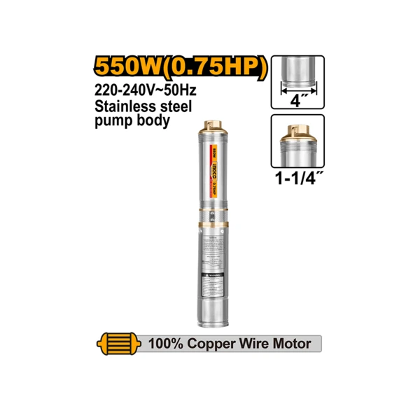 ჭაბურღილის წყლის ტუმბო 4" 550W (DWP5501)