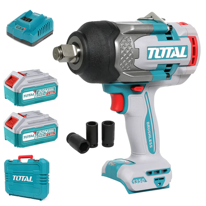 ქანჩდამჭერი TOTAL TIWLI20135E Li-Ion 20V (გაიკავიორტი) 1350 ნიუტონი