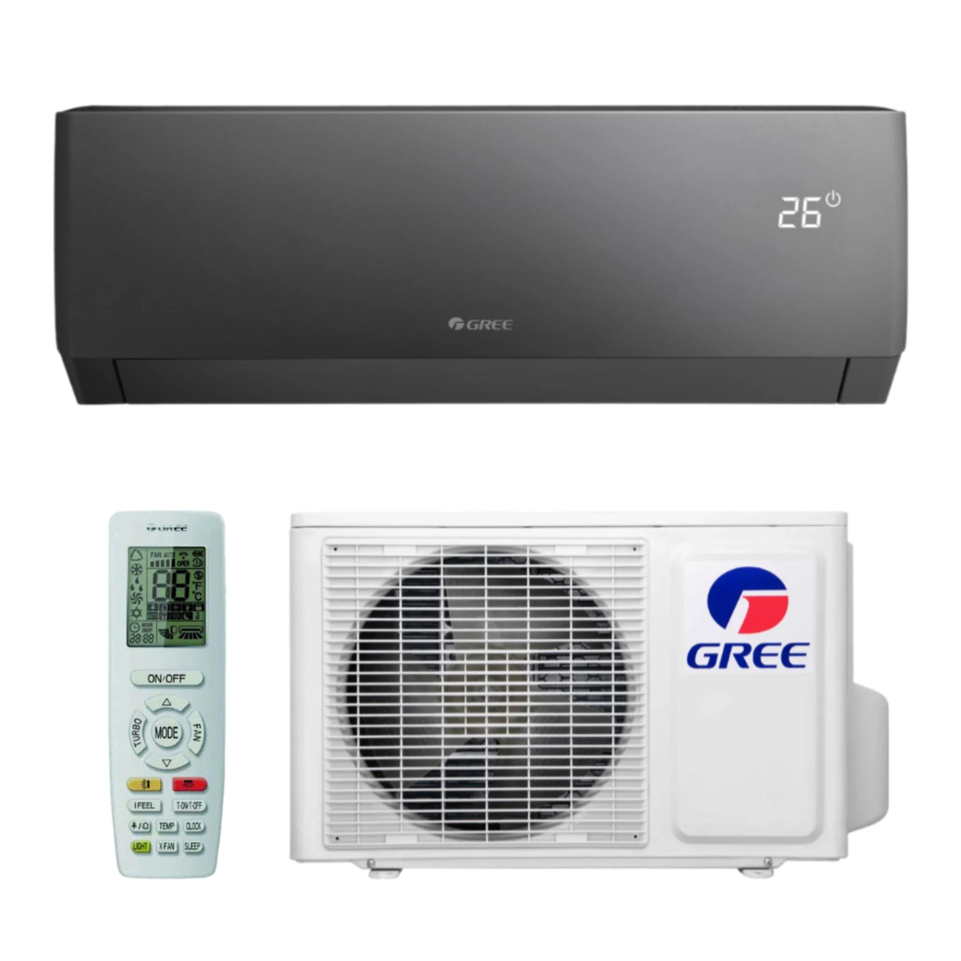 კონდიციონერი სპლიტი ინვერტერი შავი 12000 BTU ;GWH12AGC-K6DNA4F/I